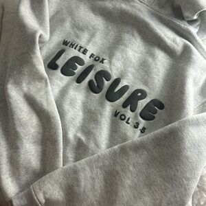 White Fox Boutique Light Gray Leisure Hoodie